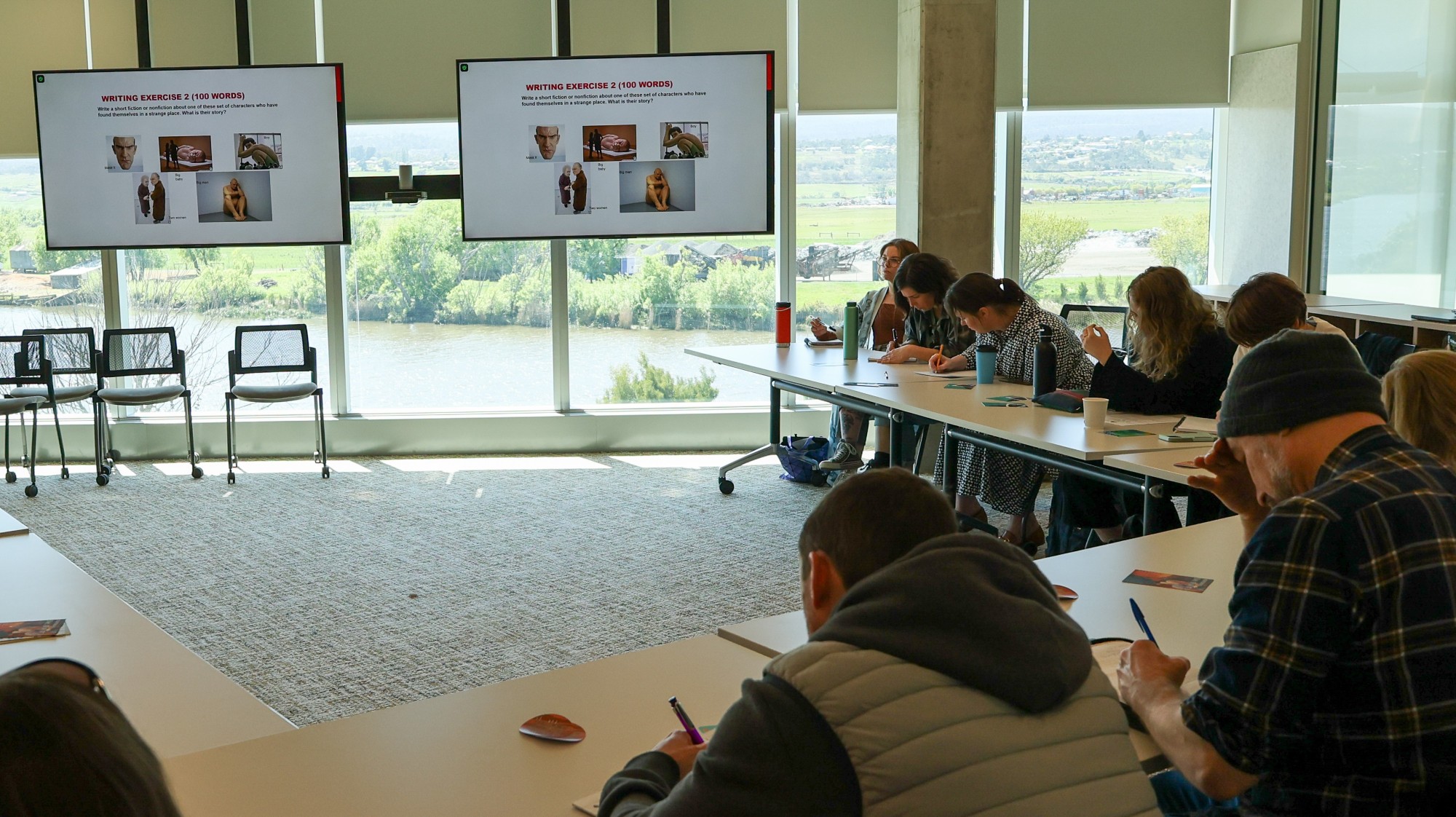 Creative Writing students at a workshop.