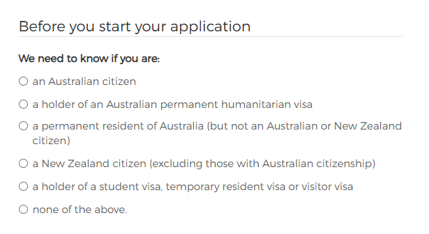 Select citizenship