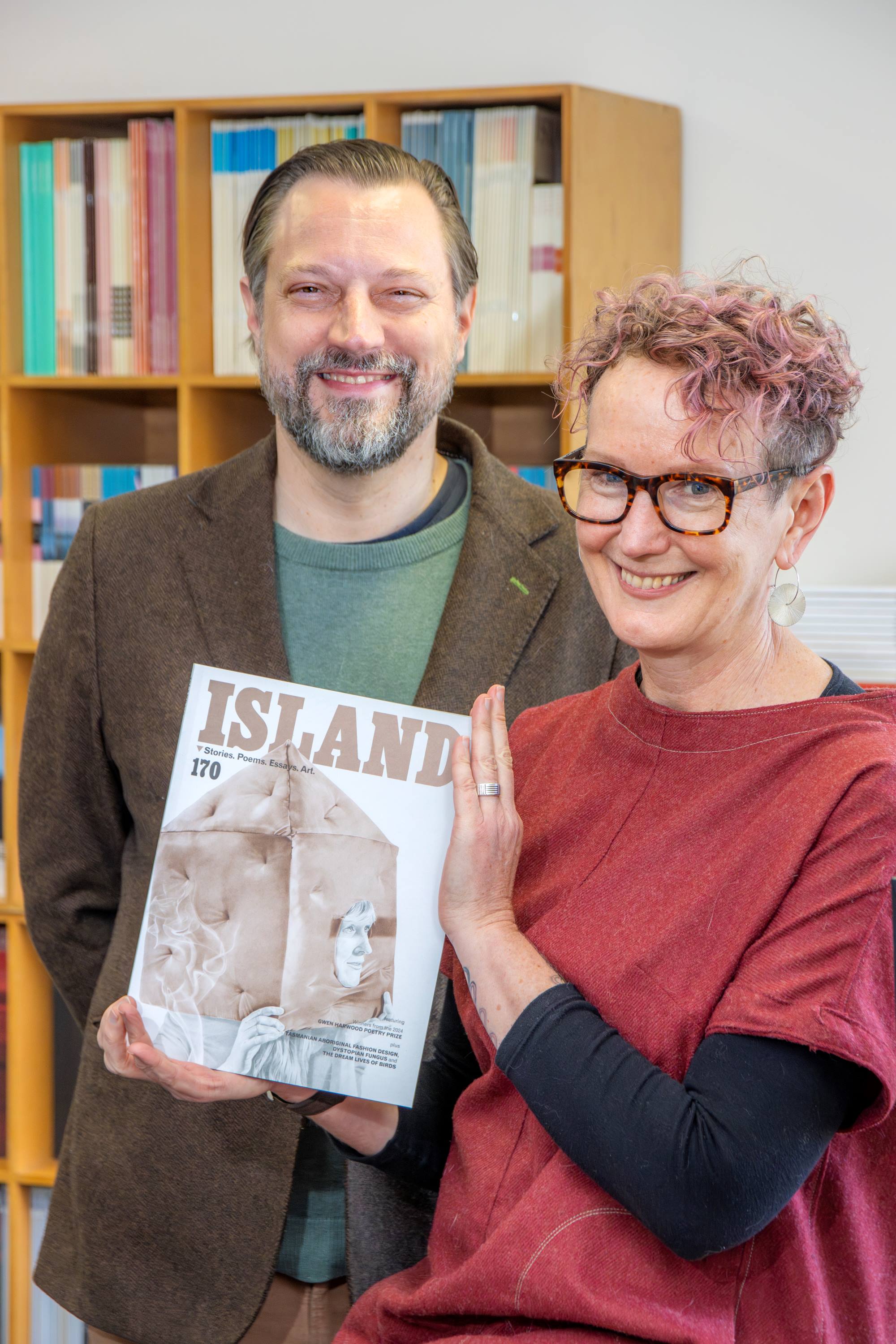 Associate Professor Emmett Stinson and Island Managing Editor Jane Rawson 